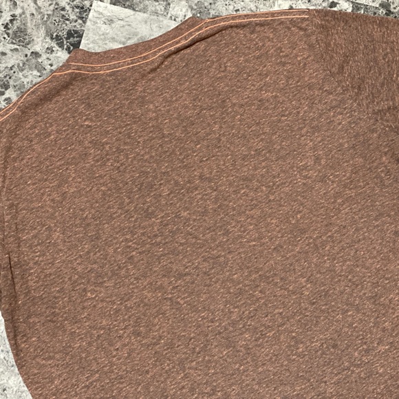 Sandy Orange Heather V-Neck Gustin Tee - Picture 3 of 3